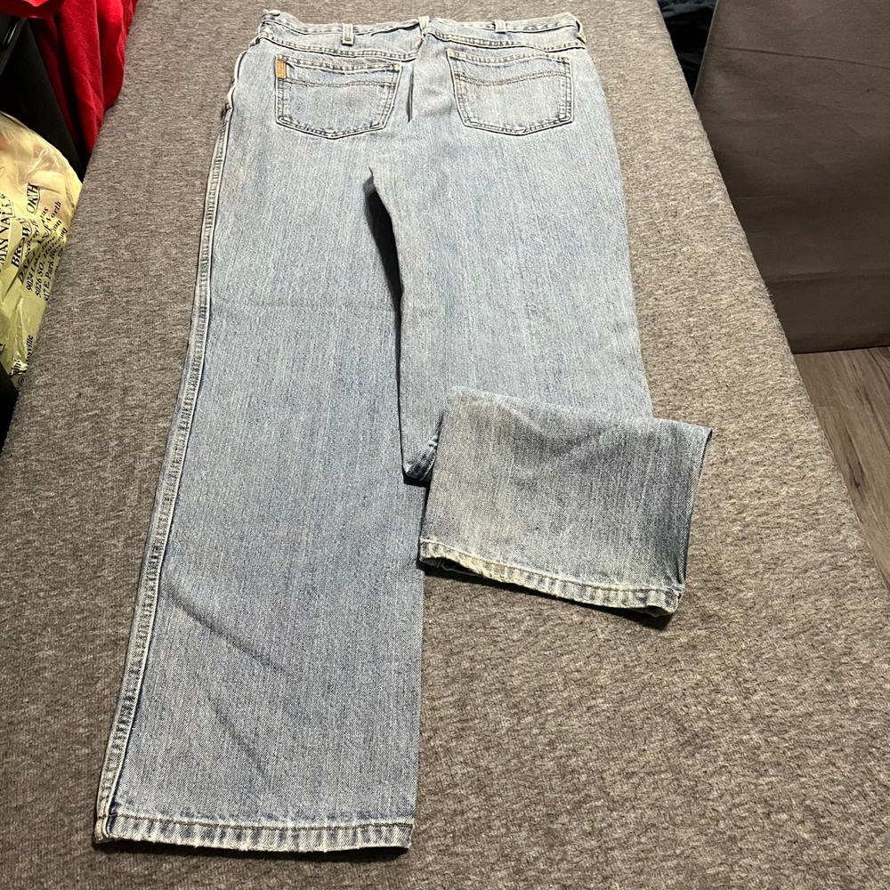 Cinch Mens Light Wash Relaxed Straight Leg Jeans 35x32 MB90530001